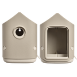 BNDL cosy bird house + feeder paddenstoel beige